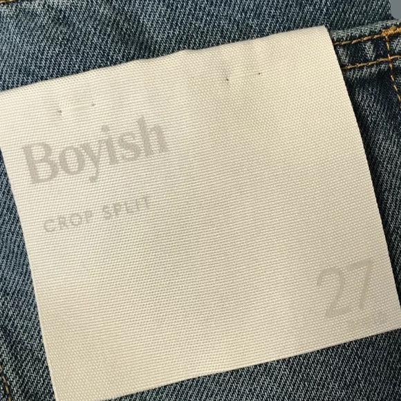 Boyish Quincy High Waist Straight Crop Split Jeans - Picture 6 of 7